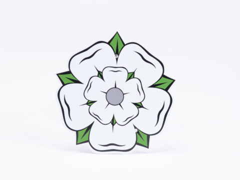 Yorkshire White Rose car decoration