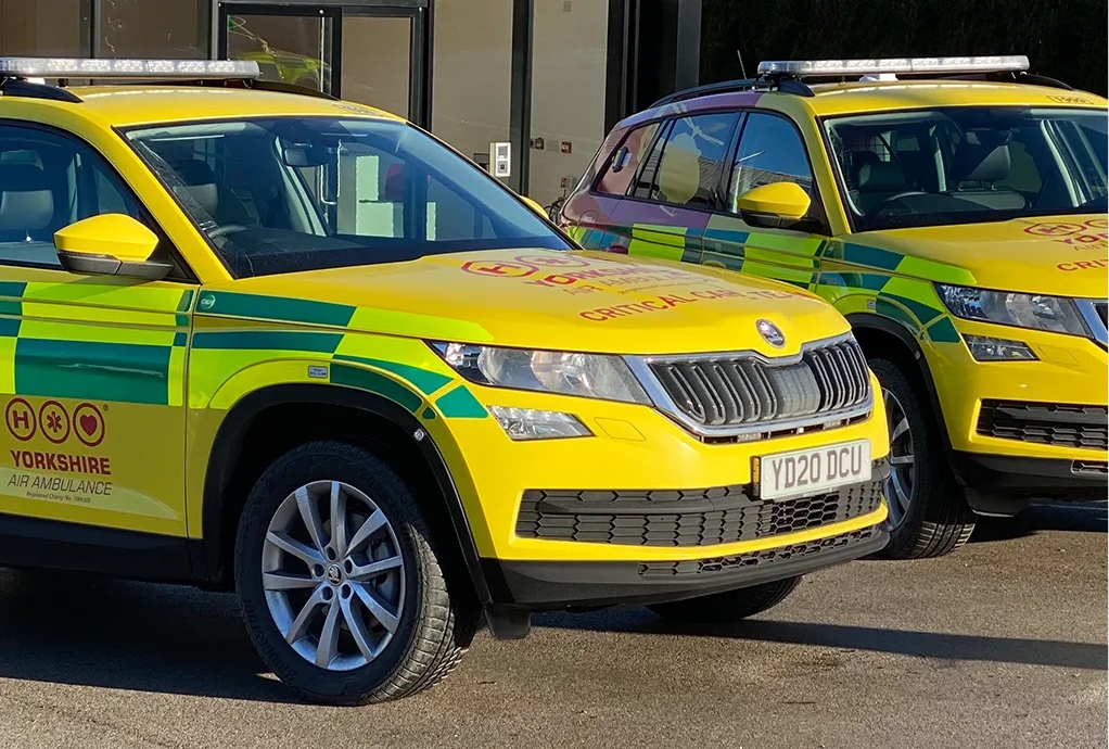 Ambulances parked